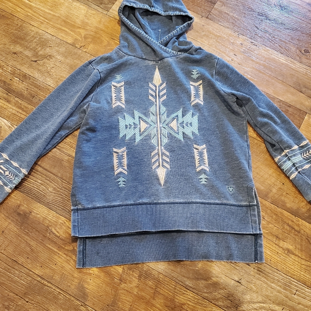 Ariat aztec tribal hoodie sweatshirt size small